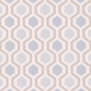 Marina Grey Modern Geometric Wallpaper by Brewster