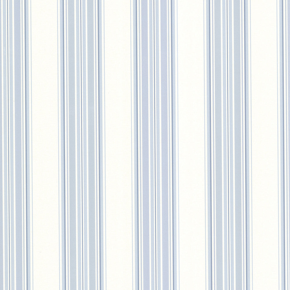 Clancy Blue Shiny Multi Stripe Wallpaper by Brewster Kitchen & Bath Resource III Covers about 56.4 square feet 20.5-in by 33-ft long roll Unpasted 0 - Fabric Carolina -