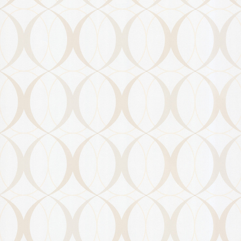 Rosten Beige Retro Orb Wallpaper by Brewster Kitchen & Bath Resource III Covers about 56.4 square feet 20.5-in by 33-ft long roll Unpasted 10.4 - Fabric Carolina -