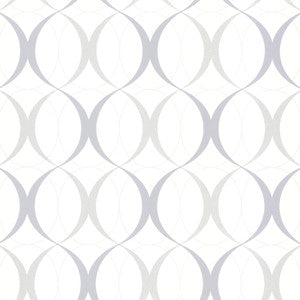 Rosten Grey Retro Orb Wallpaper by Brewster