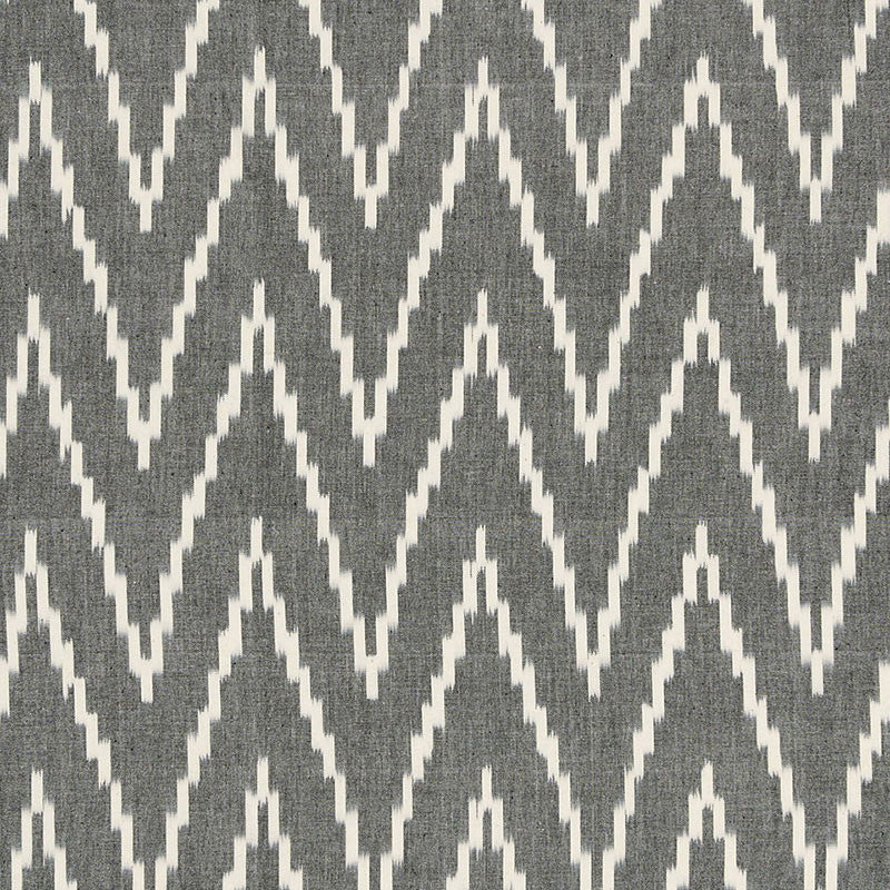 Kasari Ikat Graphite 3470003 by Schumacher Fabric CHROMA SP14 See Sample INDIA MEDIUM DUTY </p><p>Repeat: Horizontal: 4 1/2" (11CM) and Vertical: 4 7/8" (12CM) 52" WIDE (132 CM) - Fabric Carolina -