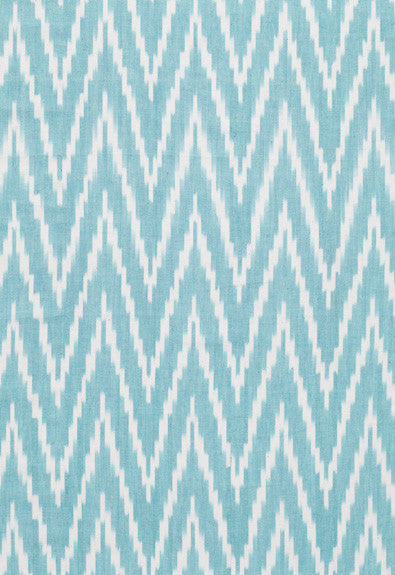 Kasari Ikat Turquoise 3470005 by Schumacher Fabric Chroma 100% Cotton Martindale 18,000 Horizontal: 4.5 and Vertical: 4.875 52 - Fabric Carolina -