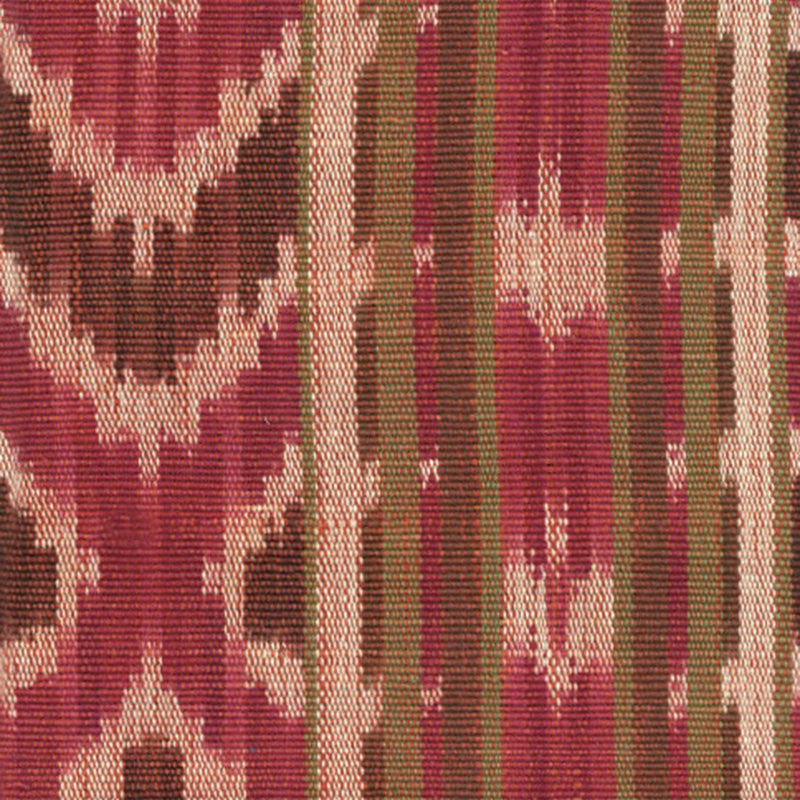 Kanera Ikat Teaberry 3472001 by Schumacher Designer Fabric A PASSAGE TO INDIA WOVENS See Sample INDIA LIGHT DUTY </p><p>Repeat: Horizontal: 6 7/8" (17CM) and Vertical: 10 1/8" (26CM) 54" WIDE (137CM) - Swanky Fabrics -