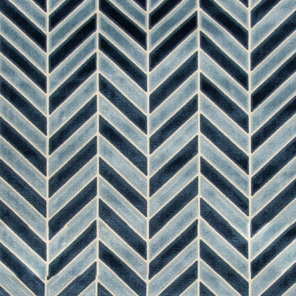 Pinnacle Velvet Navy by Kravet Couture Fabric ARTISAN VELVETS VISCOSE - 58%;COTTON - 42% India HEAVY Horizontal: 4.49 and Vertical: 1.85 54 - Fabric Carolina -