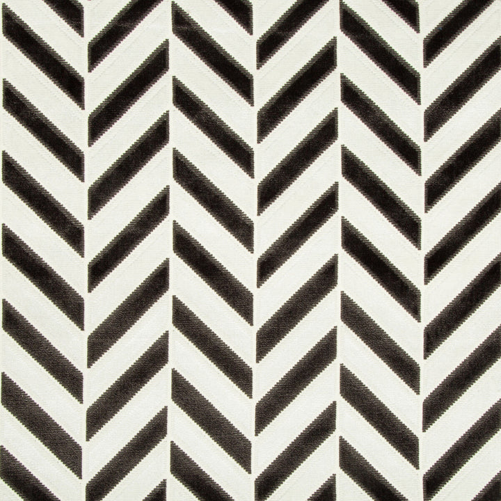 Pinnacle Velvet Ivory/Noir by Kravet Couture Fabric ARTISAN VELVETS VISCOSE - 58%;COTTON - 42% India HEAVY Horizontal: 4.49 and Vertical: 1.85 54 - Fabric Carolina -