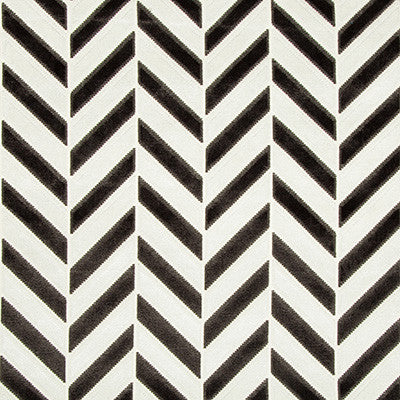 Pinnacle Velvet Ivory/Noir by Kravet Couture Fabric