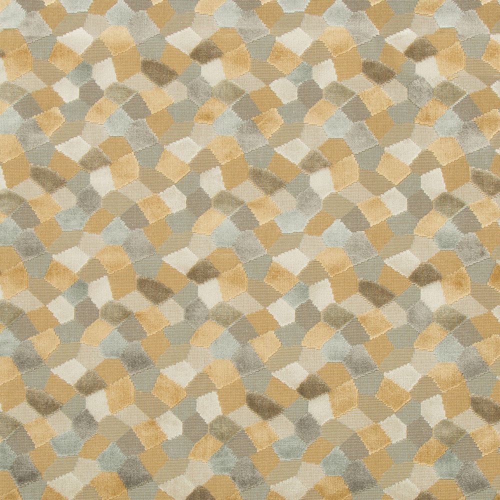 Modern Mosaic Tuscan Sun by Kravet Couture Fabric ARTISAN VELVETS VISCOSE - 81%;COTTON - 10%;POLYESTER - 9% Belgium HEAVY Horizontal: 9 and Vertical: 9 53.5 - Fabric Carolina -