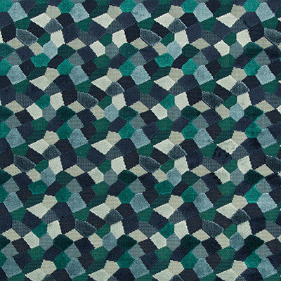 Modern Mosaic Peacock by Kravet Couture Fabric