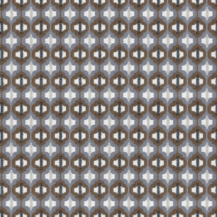 Turned Out Tile Colonial Blue by Kravet Couture Fabric DAVID PHOENIX WELL-SUITED COTTON - 50%;POLYESTER - 35%;VISCOSE - 15% India MEDIUM Horizontal: 1.25 and Vertical: - 55 - Fabric Carolina -