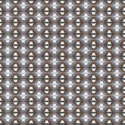 Turned Out Tile Colonial Blue by Kravet Couture Fabric