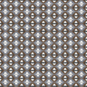 Turned Out Tile Colonial Blue by Kravet Couture Fabric
