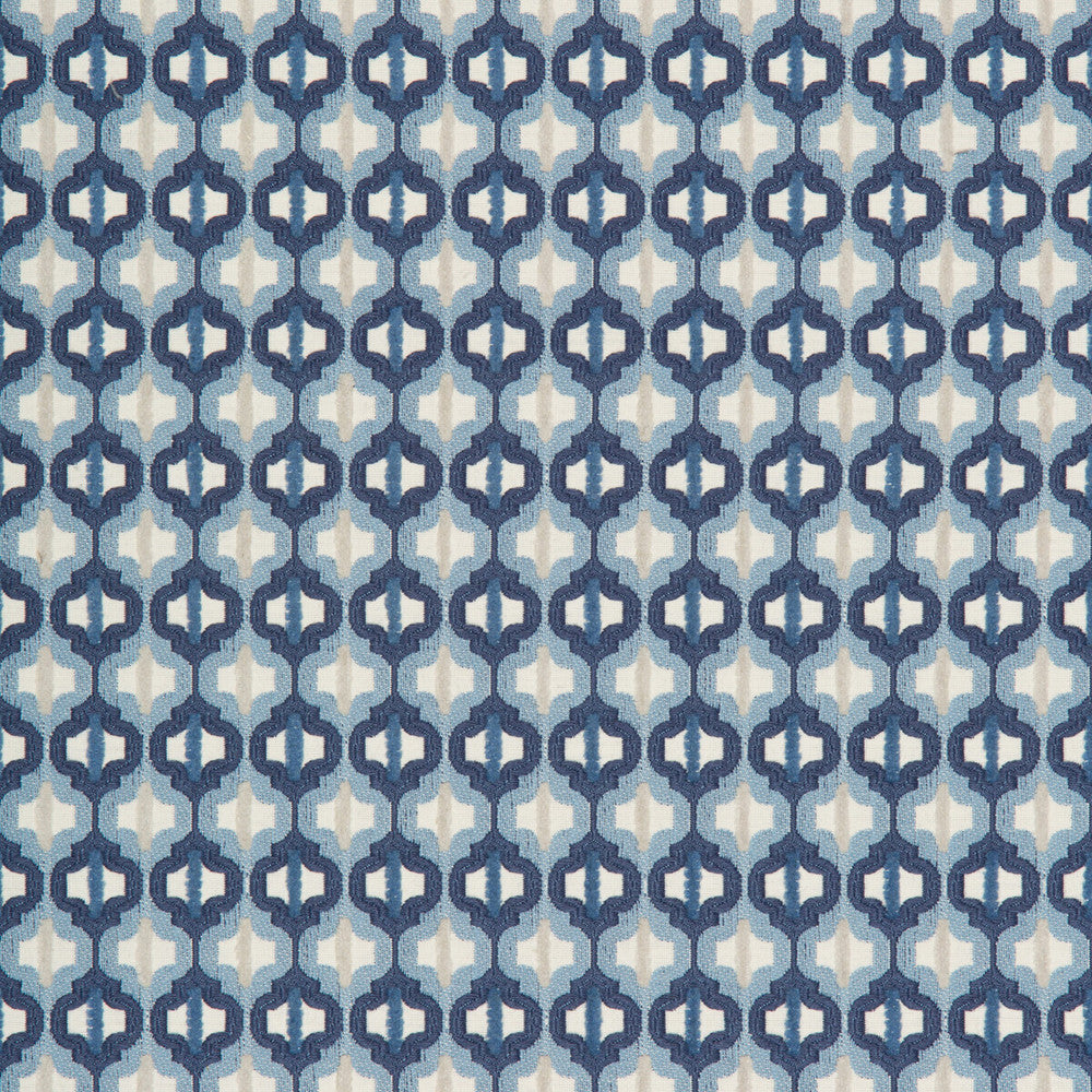 Turned Out Tile Marine by Kravet Couture Fabric DAVID PHOENIX WELL-SUITED COTTON - 50%;POLYESTER - 35%;VISCOSE - 15% India MEDIUM Horizontal: 1.25 and Vertical: - 55 - Fabric Carolina -