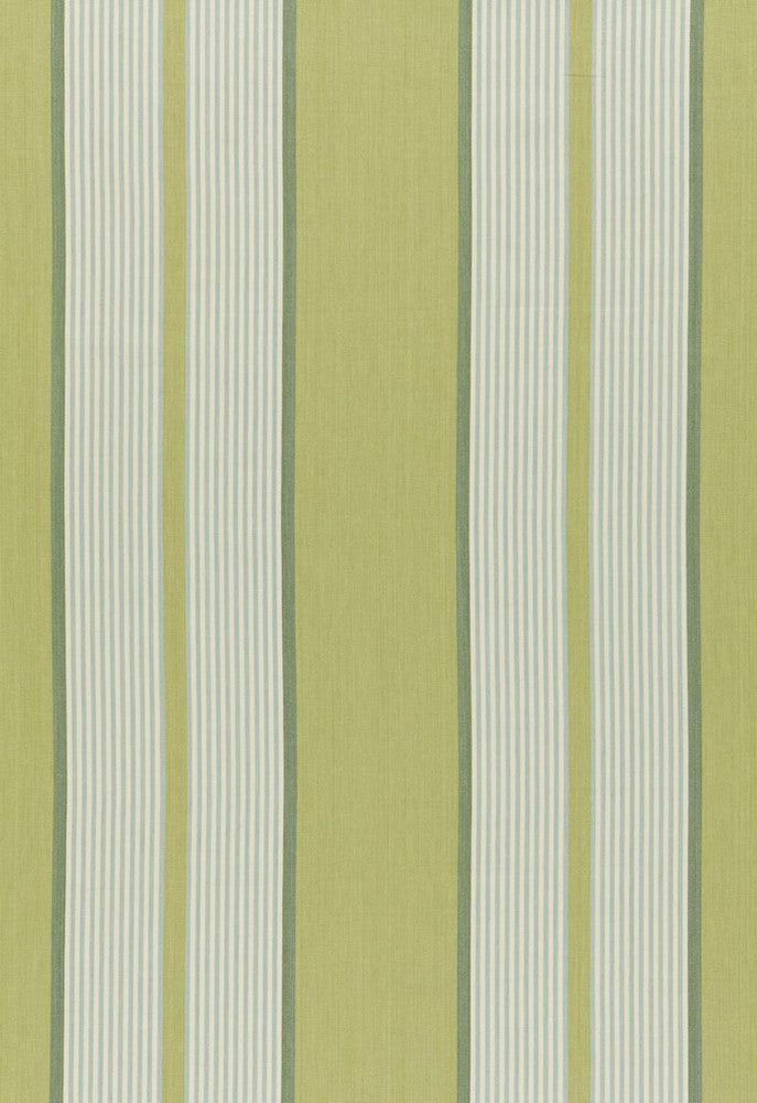 Summerside Stripe Pear 3486001 by Schumacher Fabric Sea-Island-Stripes 100% Cotton Martindale 13,000 Horizontal: 13.625 and Vertical: - 54.5 - Fabric Carolina -