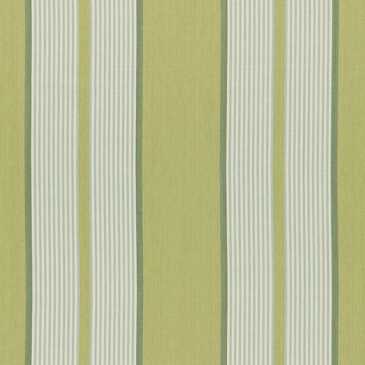 Summerside Stripe Pear 3486001 by Schumacher Designer Fabric SEA ISLAND STRIPES COTTON 100% INDIA MARTINDALE 13,000 </p><p>Repeat: Horizontal: 13 5/8" (35CM) and Vertical: 54.5 - Swanky Fabrics -