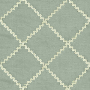 Rick Rack Diamond Mineral 3487003 by Schumacher Fabric