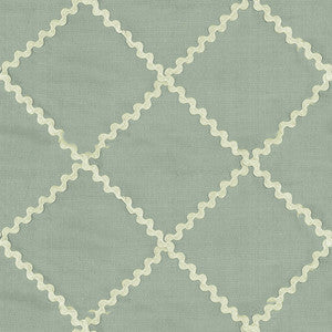 Rick Rack Diamond Mineral 3487003 by Schumacher Fabric