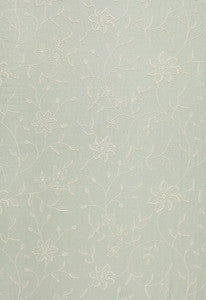 Georgia Linen Embroidery Aqua 3491000 by Schumacher Fabric