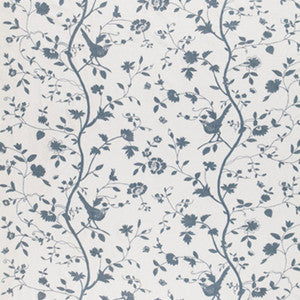 Birdsong Embroidery Porcelain 3501001 by Schumacher Fabric