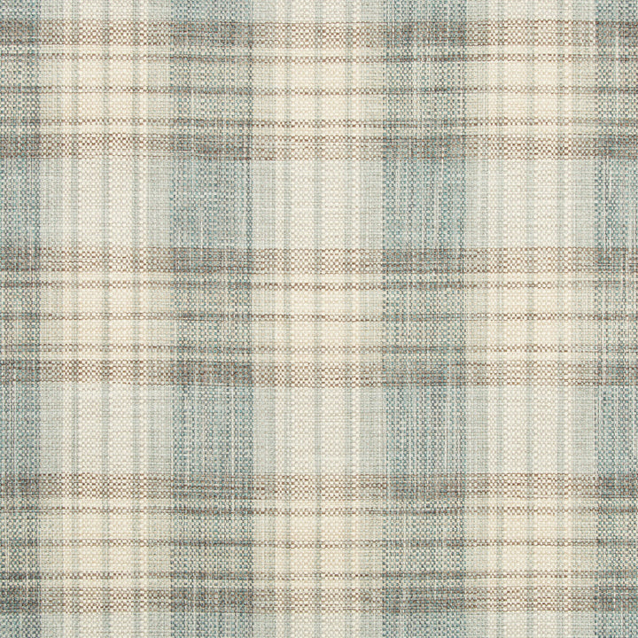 Stasia Plaid Ciel by Kravet Design Fabric POLYESTER - 69%;COTTON - 15%;LINEN - 8%;RAYON - 8% India HEAVY Horizontal: 6.5 and Vertical: 7.38 52 - Fabric Carolina -