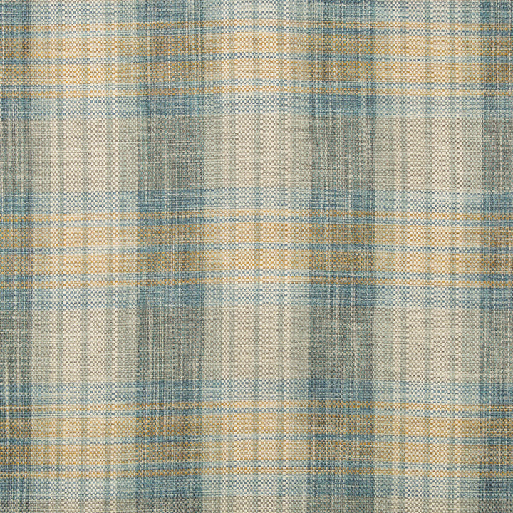 Stasia Plaid Delft by Kravet Design Fabric POLYESTER - 69%;COTTON - 15%;LINEN - 8%;RAYON - 8% India HEAVY Horizontal: 6.5 and Vertical: 7.38 52 - Fabric Carolina -