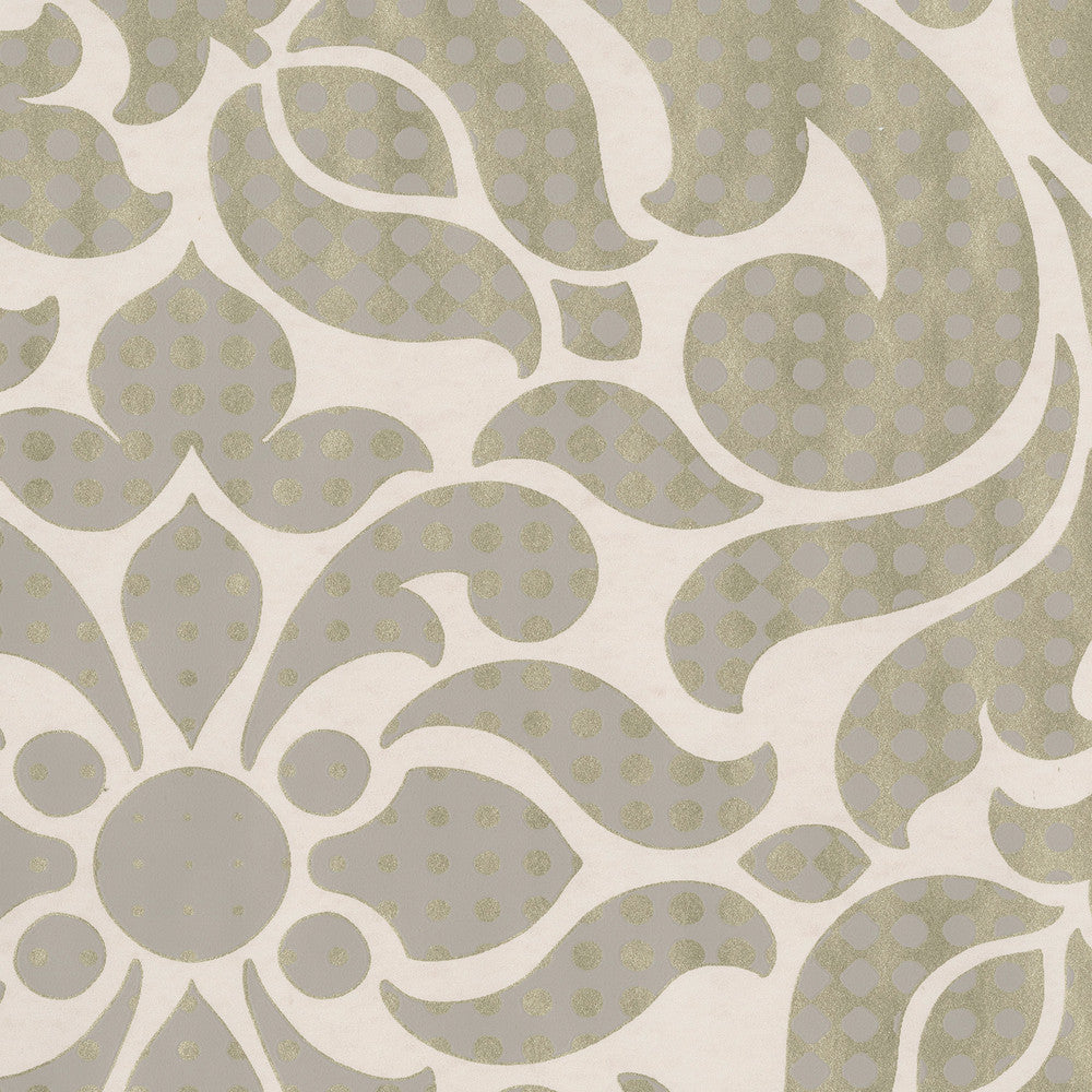 Leanne Gold Dot Medallion Wallpaper by Eijffinger Whisper Covers about 56.4 square feet 20.5-in by 33-ft long roll Unpasted 25 - Fabric Carolina -