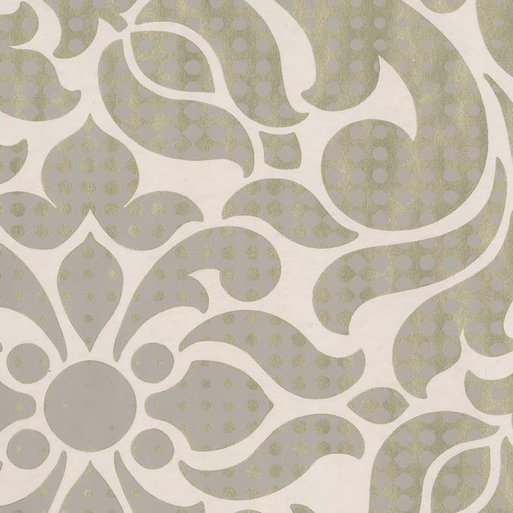 Leanne Gold Dot Medallion Wallpaper by Eijffinger Whisper Covers about 56.4 square feet 20.5-in by 33-ft long roll Unpasted 25 - Fabric Carolina -
