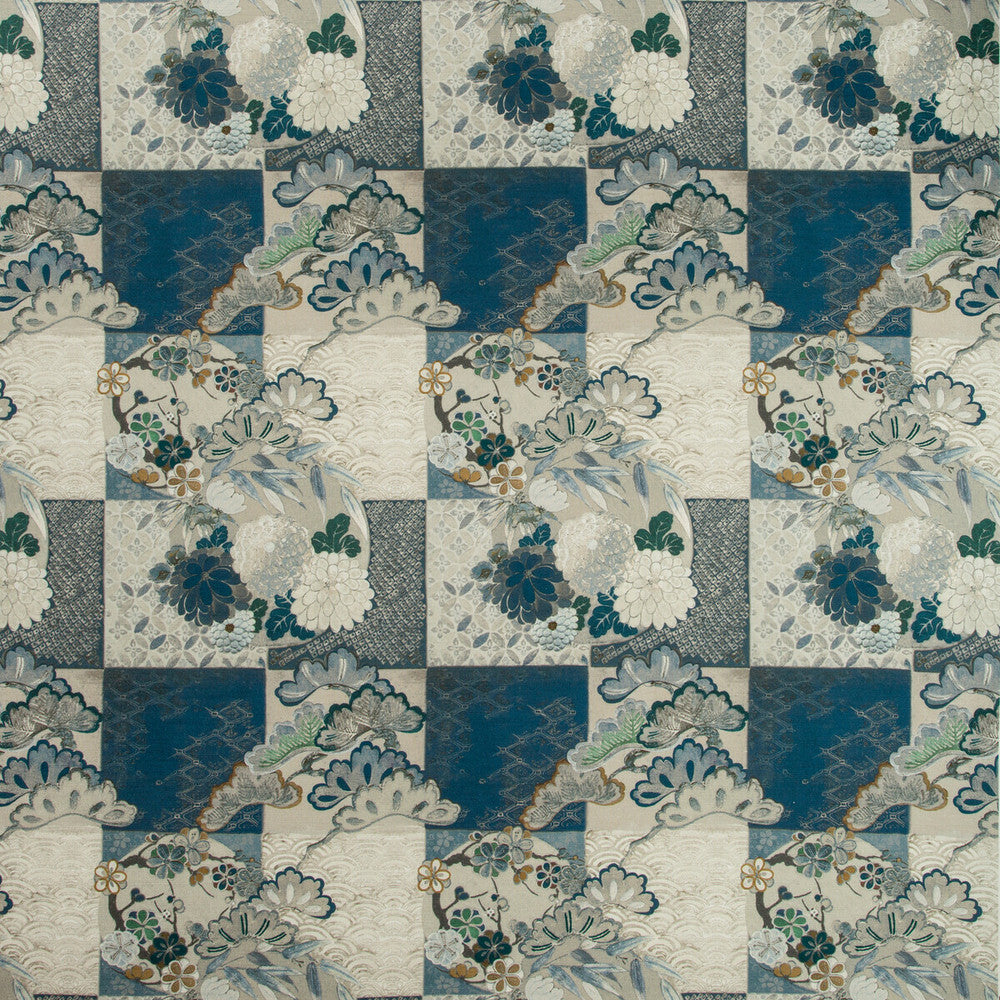 Osode Indigo by Kravet Couture Fabric IZU COLLECTION COTTON - 46%;VISCOSE - 36%;LINEN - 18% Italy HEAVY Horizontal: 17 and Vertical: 25.5 55 - Fabric Carolina -