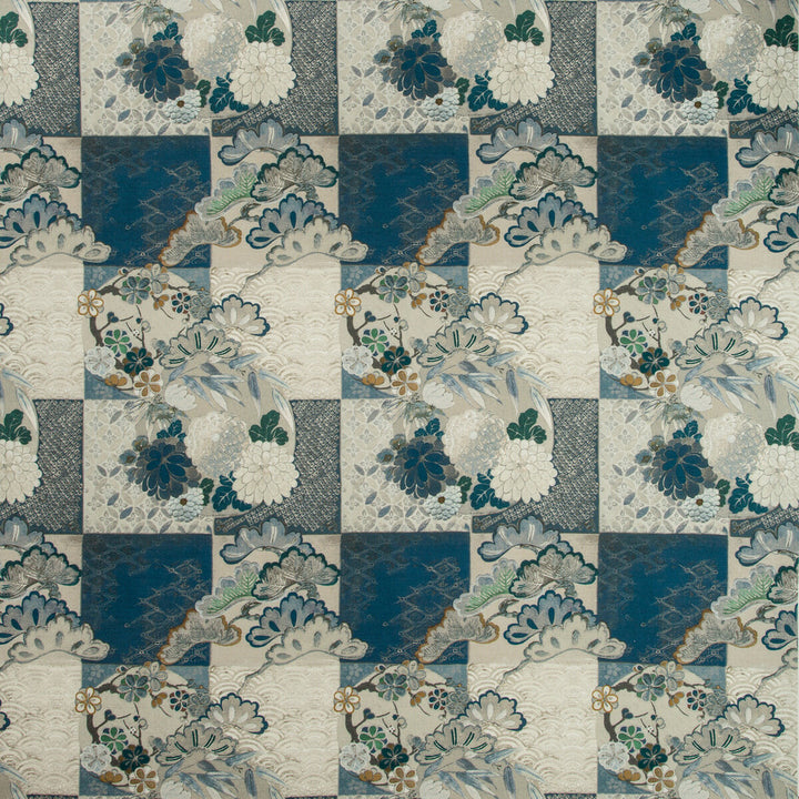 Osode Indigo by Kravet Couture Fabric IZU COLLECTION COTTON - 46%;VISCOSE - 36%;LINEN - 18% Italy HEAVY Horizontal: 17 and Vertical: 25.5 55 - Fabric Carolina -