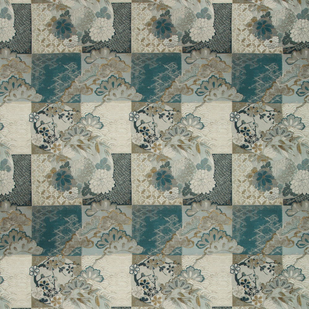 Osode Sea by Kravet Couture Fabric IZU COLLECTION COTTON - 46%;VISCOSE - 36%;LINEN - 18% Italy HEAVY Horizontal: 17 and Vertical: 25.5 55 - Fabric Carolina -
