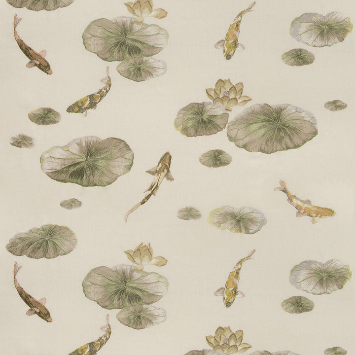 Lotus Pond Limestone by Kravet Couture Fabric IZU COLLECTION LINEN - 100% China MEDIUM Horizontal: 51.5 and Vertical: 35 52 - Fabric Carolina -