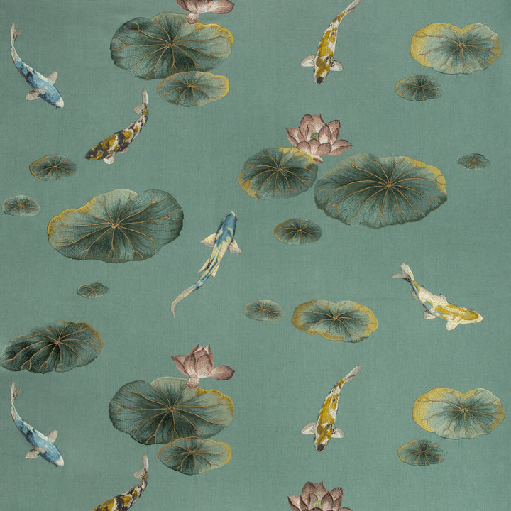 Lotus Pond Sage by Kravet Couture Fabric IZU COLLECTION LINEN - 100% China MEDIUM Horizontal: 51.5 and Vertical: 35 52 - Fabric Carolina -