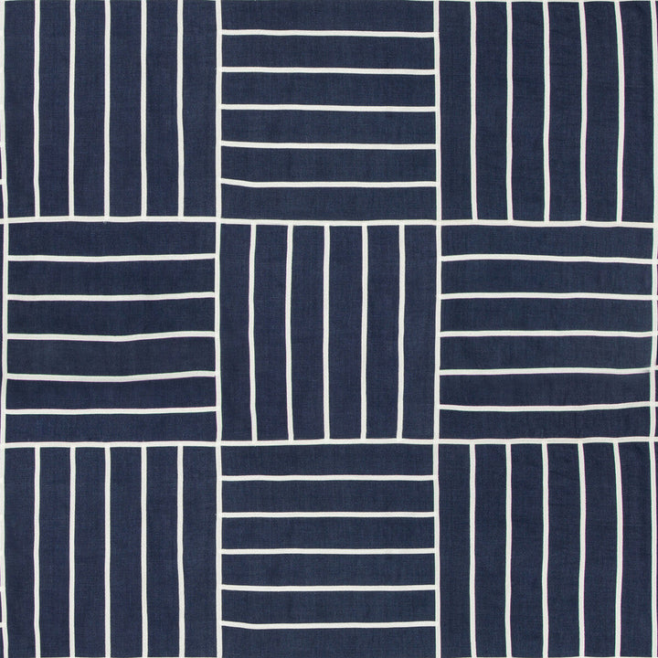 Local Grid Indigo by Kravet Design Designer Fabric BARCLAY BUTERA SAGAMORE LINEN - 93%;POLYESTER - 7% India Horizontal: 26 and Vertical: 26 52 - Swanky Fabrics -