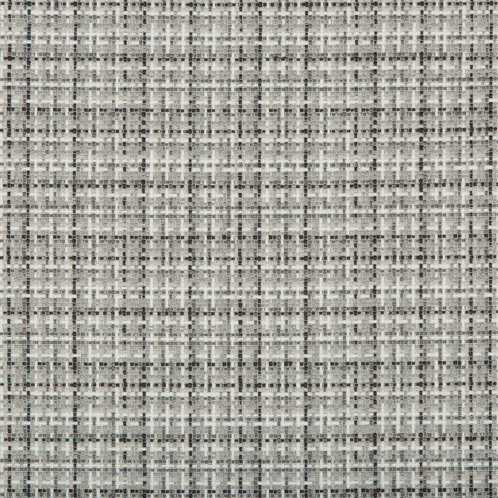 Checkerton Graphite by Kravet Basics Designer Fabric BERMUDA COTTON - 89%;POLYESTER - 11% India HEAVY Horizontal: 2.14 and Vertical: 2.3 54 - Swanky Fabrics -