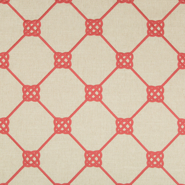 Knotbridge Coral by Kravet Basics Fabric BERMUDA COTTON - 51%;LINEN - 17%;POLYESTER - 17%;VISCOSE - 15% India - Horizontal: 8.5 and Vertical: 9 51.5 - Fabric Carolina -