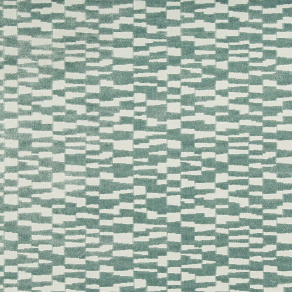 Mod Velvet Spa by Kravet Basics Fabric BERMUDA POLYESTER - 68%;VISCOSE - 32% India HEAVY Horizontal: 13.5 and Vertical: 7.75 54 - Fabric Carolina -