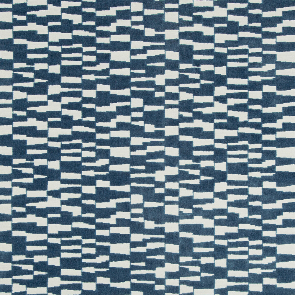 Mod Velvet Marine by Kravet Basics Designer Fabric BERMUDA POLYESTER - 68%;VISCOSE - 32% India HEAVY Horizontal: 13.5 and Vertical: 7.75 54 - Swanky Fabrics -