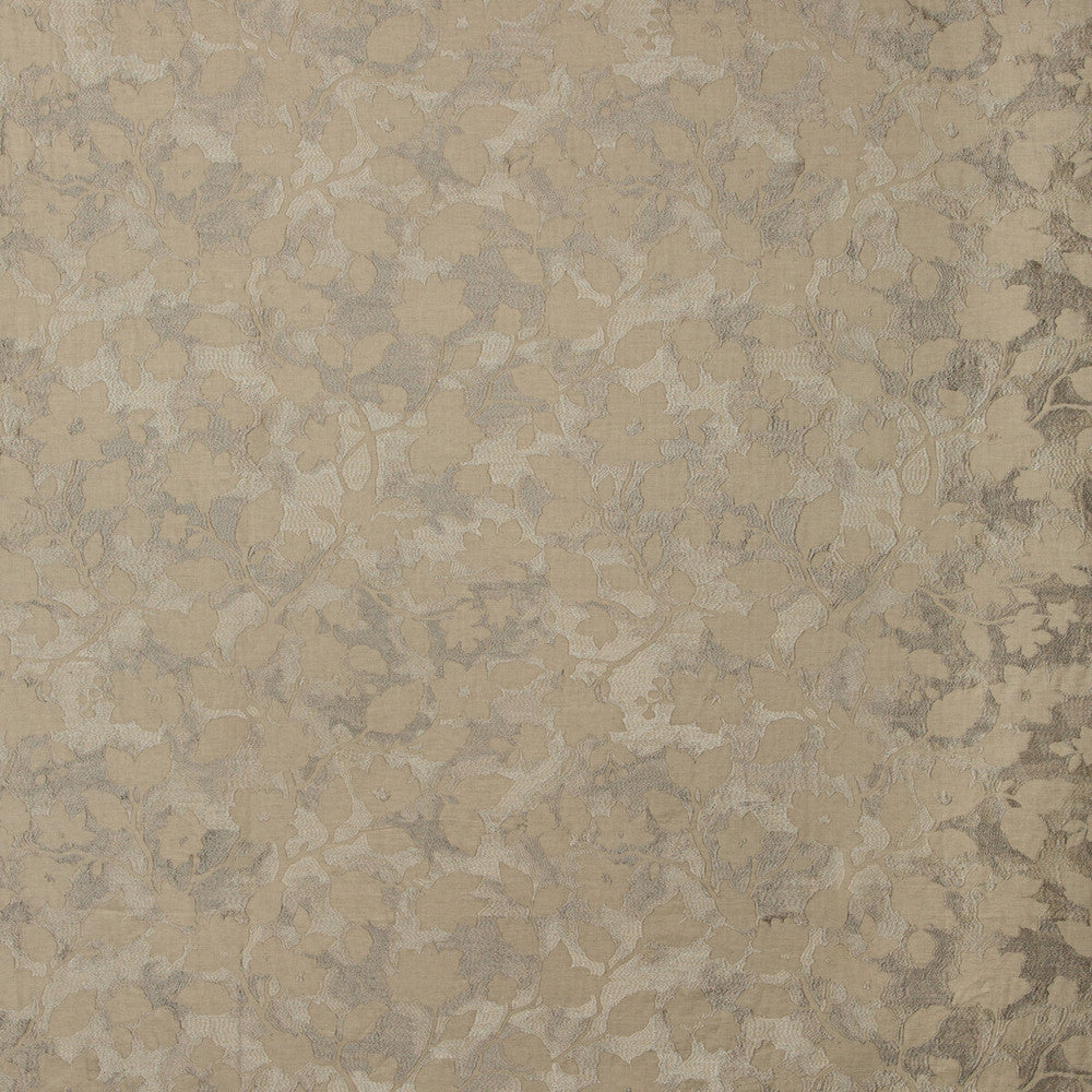 Les Fleurs Platinum by Kravet Couture Fabric MODERN COLORS-SOJOURN COLLECTION LINEN - 41%;COTTON - 27%;VISCOSE - 22%;SPUN POLYESTER - 10% India LIGHT Horizontal: 25.5 and Vertical: 31.4 51 - Fabric Carolina -