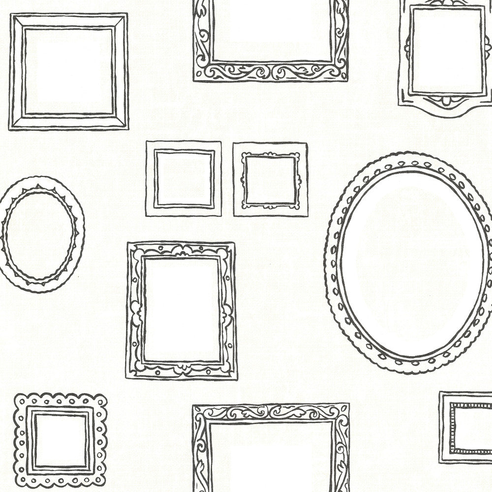 Van Allen Cream Graphic Wallpaper by Eijffinger Black & Light Covers about 56.4 square feet 20.5-in by 33-ft long roll Unpasted 21 - Fabric Carolina -