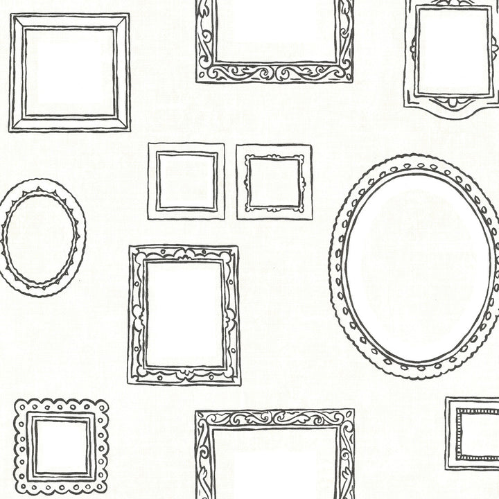 Van Allen Cream Graphic Wallpaper by Eijffinger Black & Light Covers about 56.4 square feet 20.5-in by 33-ft long roll Unpasted 21 - Fabric Carolina -