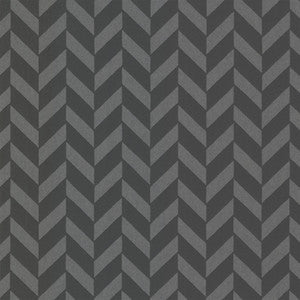 Gamma Charcoal Herringbone Wallpaper by Eijffinger