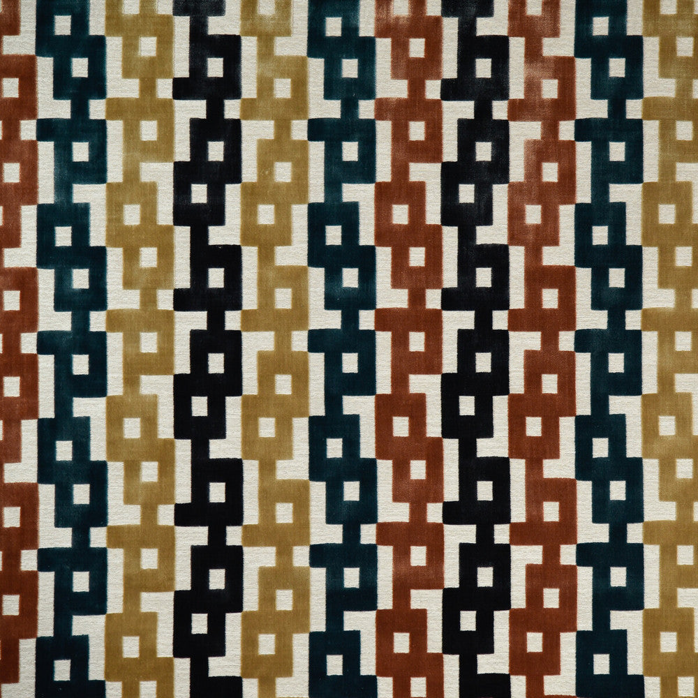 Chain Velvet Clay/Teal by Kravet Couture Fabric VISCOSE - 76%;POLYESTER - 13%;COTTON - 8%;LINEN - 3% Belgium HEAVY Horizontal: 27.56 and Vertical: 11.22 54.33 - Fabric Carolina -