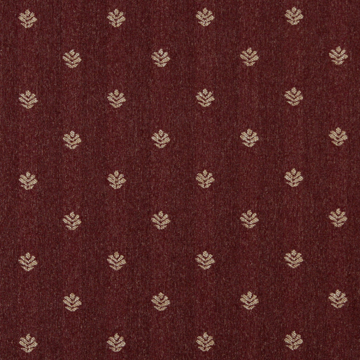 3602 Burgundy Leaf by Charlotte Fabric Country Classics 85% Olefin, 15% Polyester Made In USA Exceeds 150,000 Wyzenbeek Rubs (Heavy Duty) Horizontal: 4" x Vertical: 3.5" 54 Inches - Fabric Carolina -