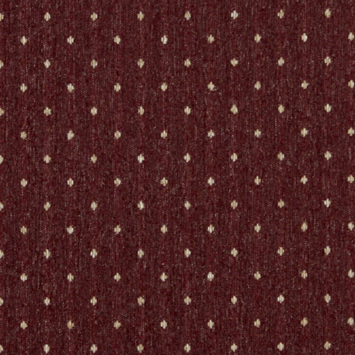 3612 Burgundy Dot by Charlotte Fabric Country Classics 85% Olefin, 15% Polyester Made In USA Exceeds 150,000 Wyzenbeek Rubs (Heavy Duty) Horizontal: 1.25" x Vertical: 1.25" 54 Inches - Fabric Carolina -