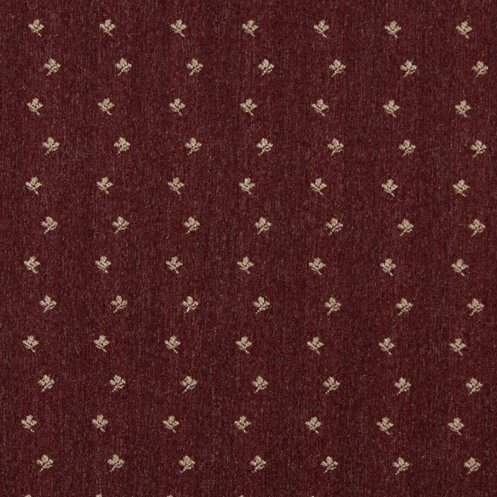 3632 Burgundy Posey by Charlotte Fabric Country Classics 85% Olefin, 15% Polyester Made In USA Exceeds 150,000 Wyzenbeek Rubs (Heavy Duty) Horizontal: 2.25" x Vertical: 2.5" 54 Inches - Fabric Carolina -