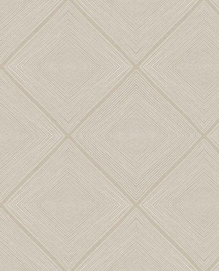 Aries Taupe Geometric Wallpaper by Eijffinger Geonature Covers about 56.4 square feet 20.5-in by 33-ft long roll Unpasted 21 - Fabric Carolina -
