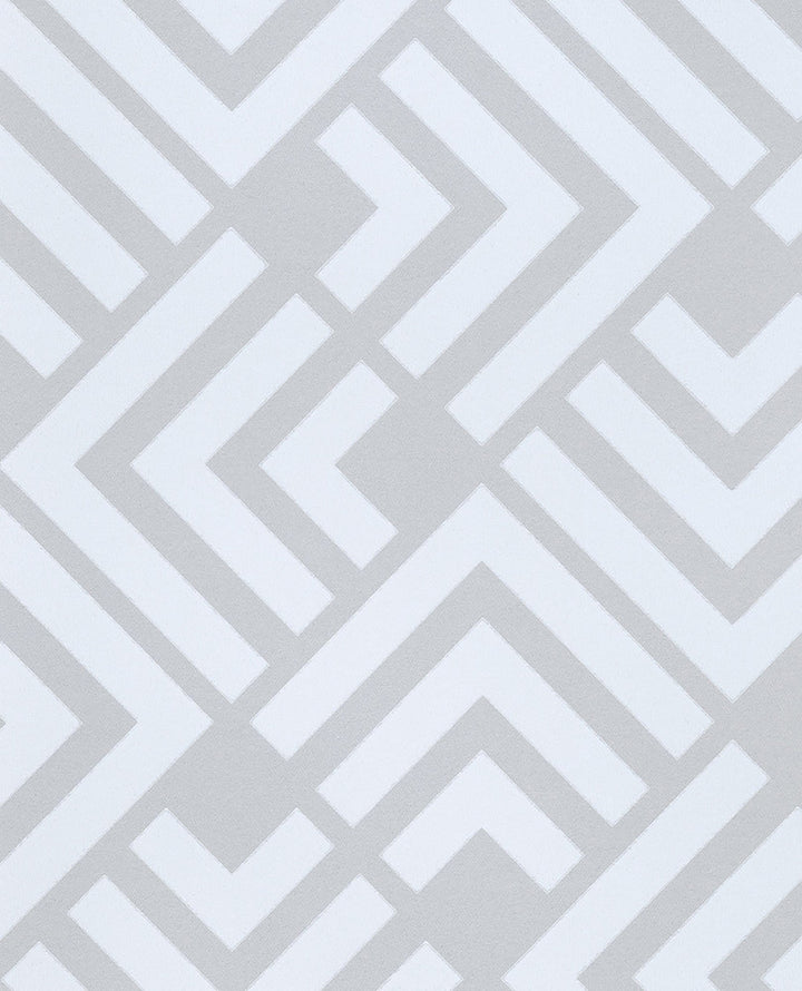 Zig Grey Geometric Wallpaper by Eijffinger Geonature Covers about 56.4 square feet 20.5-in by 33-ft long roll Unpasted 21 - Fabric Carolina -