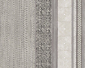 Setif Brown Stripe Wallpaper by Eijffinger
