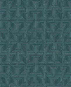Kairo Teal Geometric Wallpaper by Eijffinger
