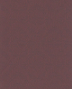 Kairo Maroon Geometric Wallpaper by Eijffinger