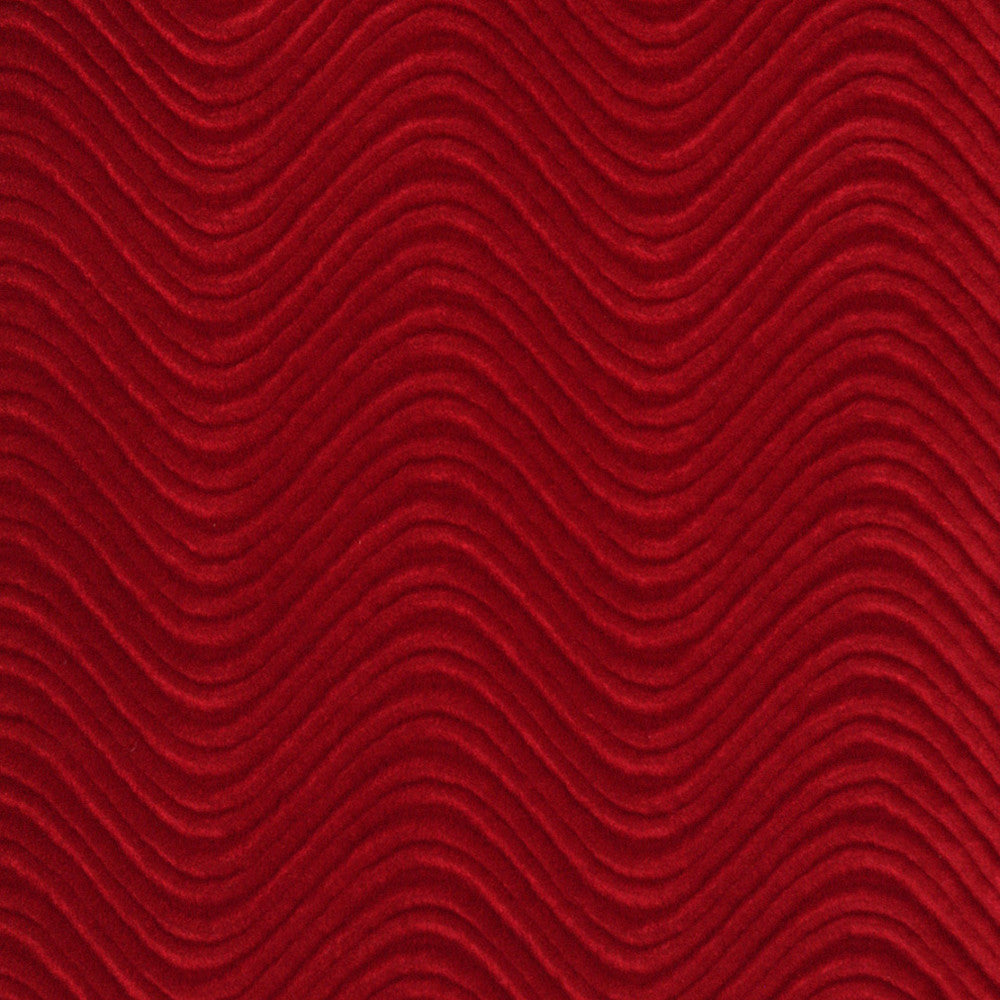 3851 Red Swirl by Charlotte Fabric Vivid Velvets 100% Nylon Velvet Made In USA Exceeds 100,000 Wyzenbeek Rubs (Heavy Duty) Horizontal: 6" x Vertical: 1" 54 Inches - Fabric Carolina -